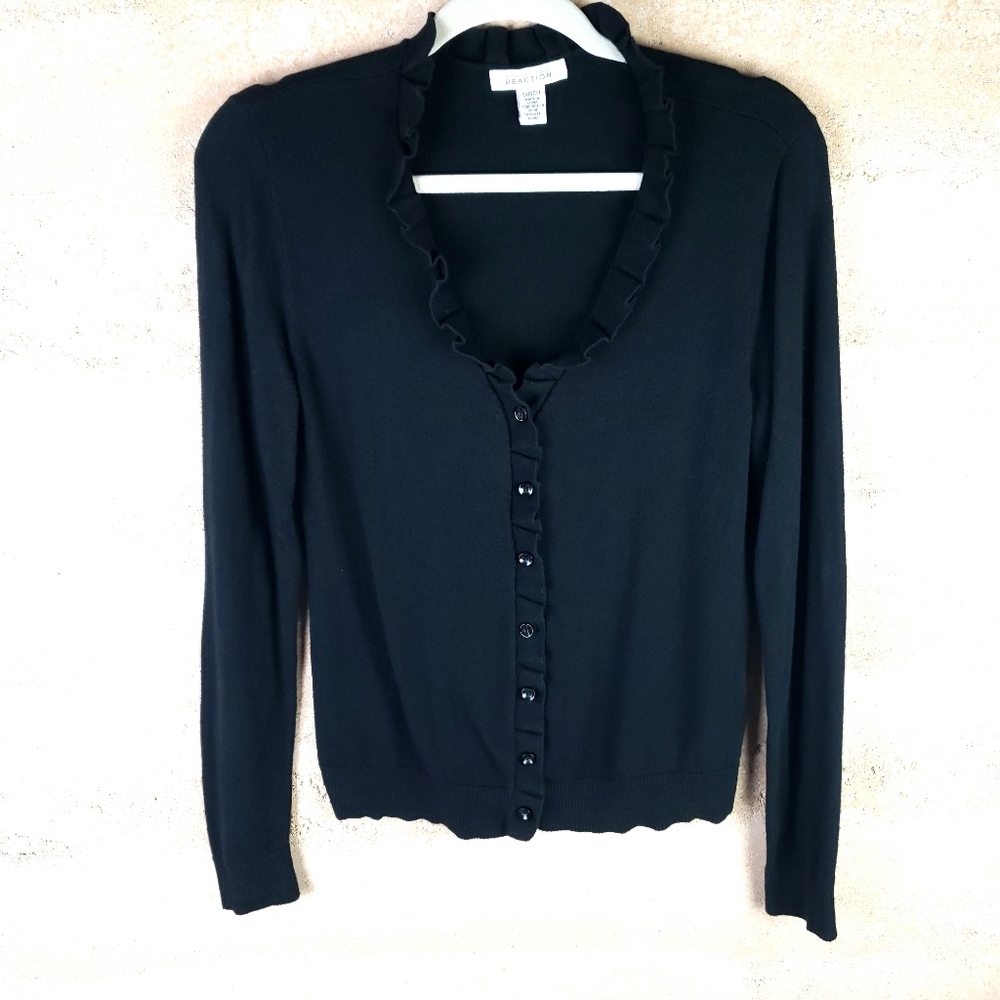 Reaction Cardigan Sz S Black
